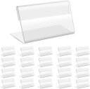 アクリルスタンド 20枚入 ポップスタンド カード立て L型 名刺サイズ 90x60mm 展示台 POPスタンド 値札 ネームカード(9*6cm)