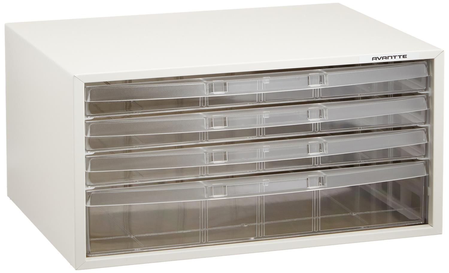 ナカバヤシ アバンテ レターケース 書類収納 A4 浅3深1段 AL-W4-W