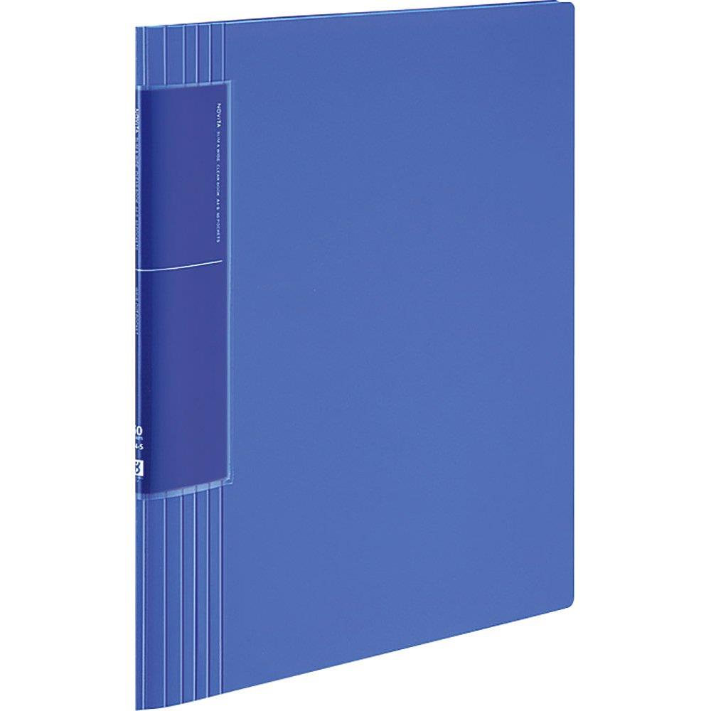 コクヨ ファイル クリヤーブック ノビータ ウェーブカットポケット A4 60枚 青 ラ-TN585B