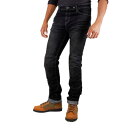 KOMINE バイク用 KVジーンズ WJ-742R 1159 春夏秋向け プロテクター CE規格レベル2 ストレッチ素材 07-742 Black M