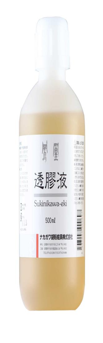 ナカガワ胡粉 日本画用絵具 鳳凰 透膠液 500ml