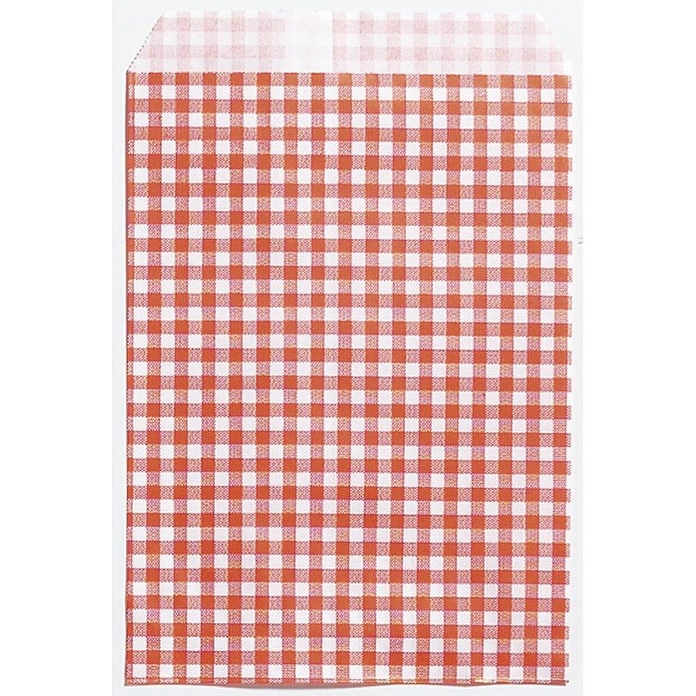 タカ印 ギフト袋 平袋 50-1200 ギンガムあか 105×150mm 200枚