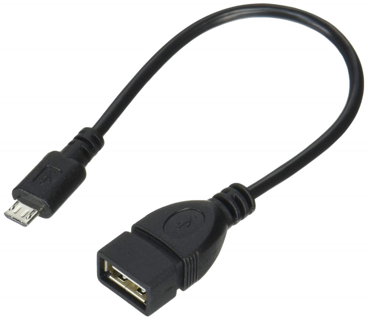 変換名人 microUSBホストケーブル microUSB・オス - USB A・メス 約20cm USB-MCH/CA20