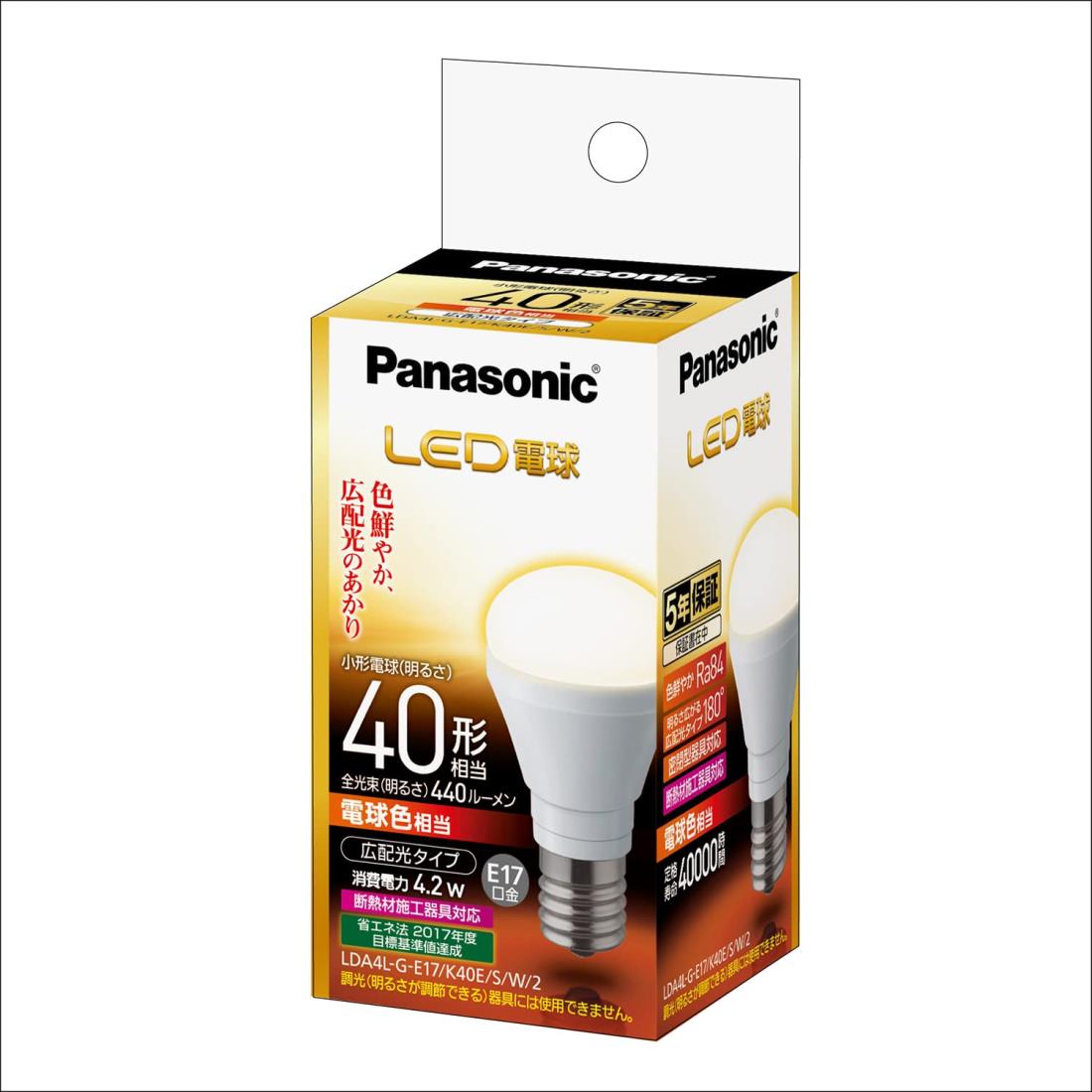 ѥʥ˥å ߥ˥ץȥ LEDŵ E17 ŵ40 ŵ忧(4.2W) ۸ LDA4LGE17K40ESW...