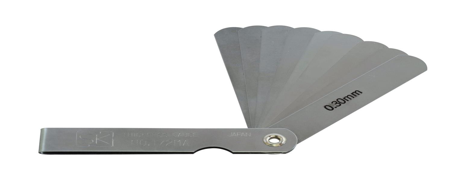 新潟精機 SK 日本製 シクネスゲージ(すきまゲージ) 9枚組 75mm 172MA 0.04-0.30mm