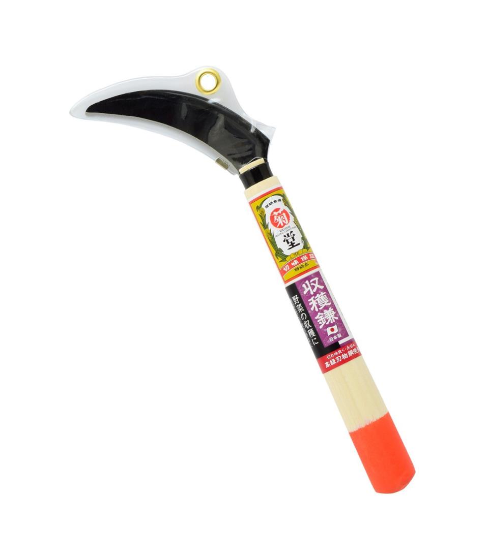 高儀(Takagi) 菊堂 裏目式収穫鋸鎌 小 オレンジ柄 120mm