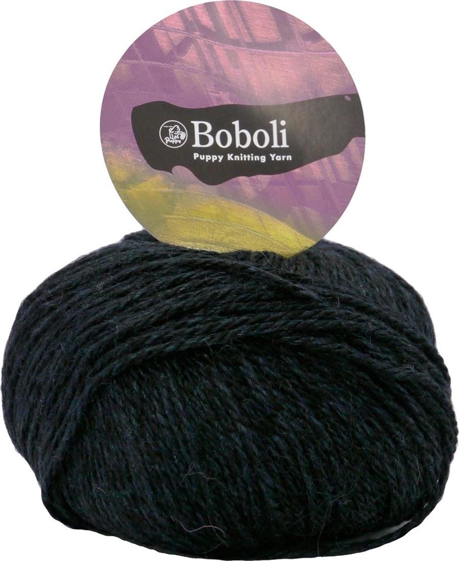 パピー ボーボリ 毛糸 合太 col.416 ブラック 系 40g 約110m 10000489