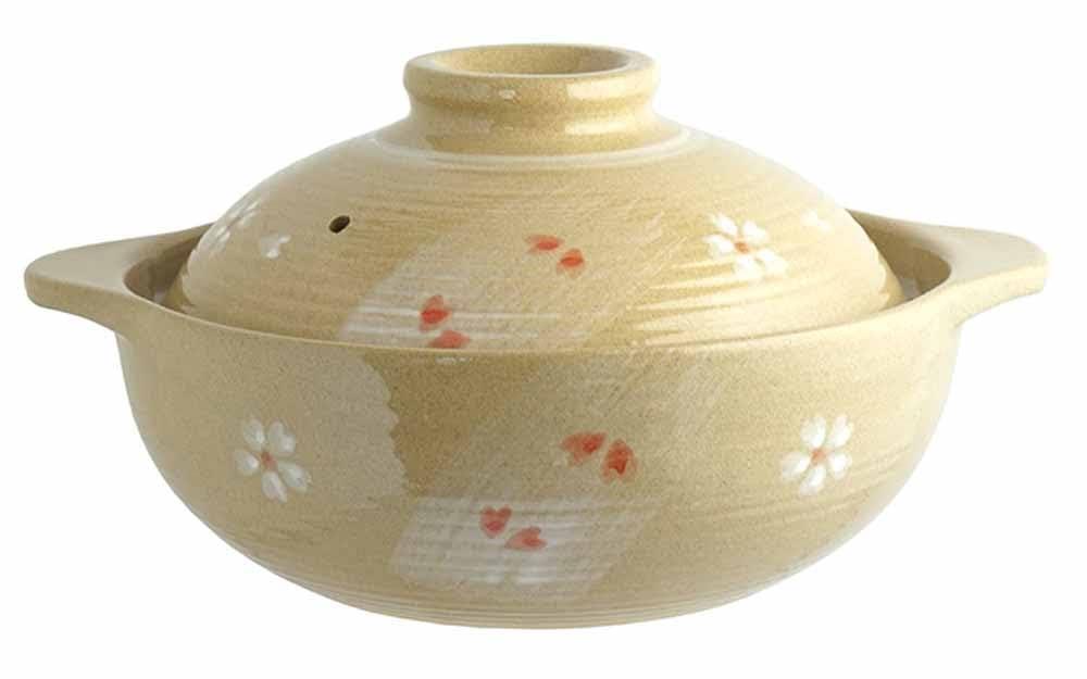 リビング 花さくら ふきこぼれにくい土鍋21cm
