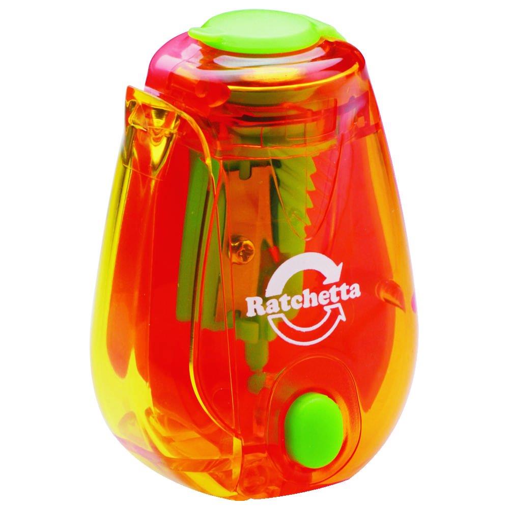 ソニック ラチェッタ ハンディ鉛筆削り お知らせ機能付 橙 SK-825-OR