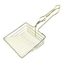 SZB 猫砂スコップ ステンレス 猫砂シャベル ペットスコップ 砂取り 猫トイレ用品 ネコトイレ用スコップ (1個セット, ゴールド)
