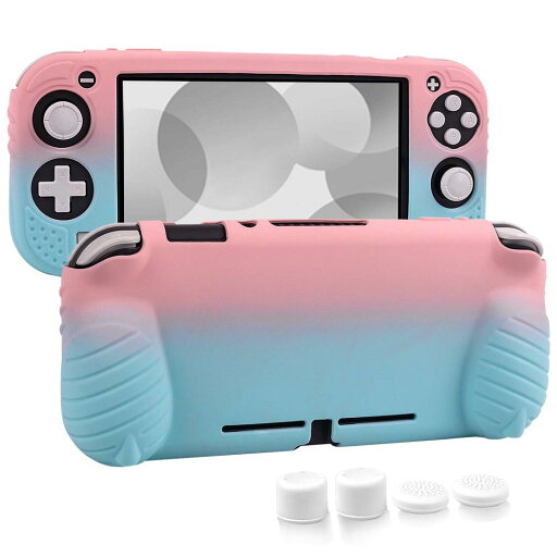 switch liteカバー スイッチライト ケース シリコン素材 ソフトカバー 柔らかい 一体式 全面保護 耐衝撃 特殊ハンドル 薄型軽量 快適な手触り 着脱簡単 防水防塵 スタンド機能 スティックカバー4つ付き (ライトピンク/ブルー) switch liteカバー スイッチライト ケース シリコン素材 ソフトカバー 柔らかい 一体式 全面保護 耐衝撃 特殊ハンドル 薄型軽量 快適な手触り 着脱簡単 防水防塵 スタンド機能 スティックカバー4つ付き (ライトピンク/ブルー)