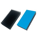 PENGLIN 2個 ヒートシンク アルミニウム 放熱板 80x40x11mm 冷却ラジエーターフィン 熱伝導性粘着テープ付き 熱暴走対策 heatsink 黒(2)