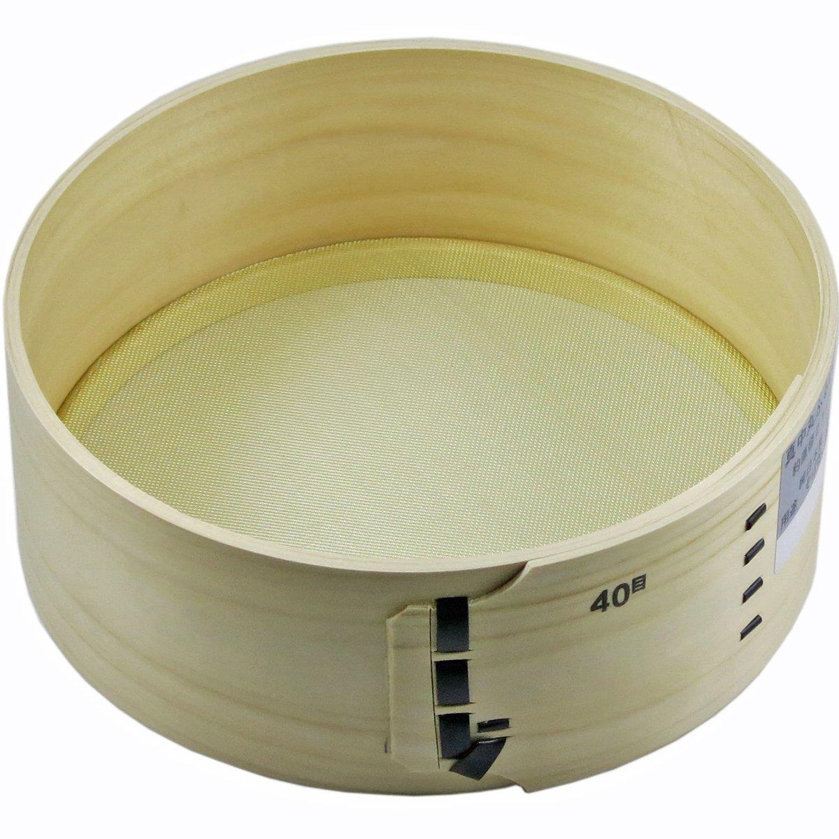 近与(KONYO) 大五郎 国産桧 丸フルイ 真中 40目 21cm 0.75mm目