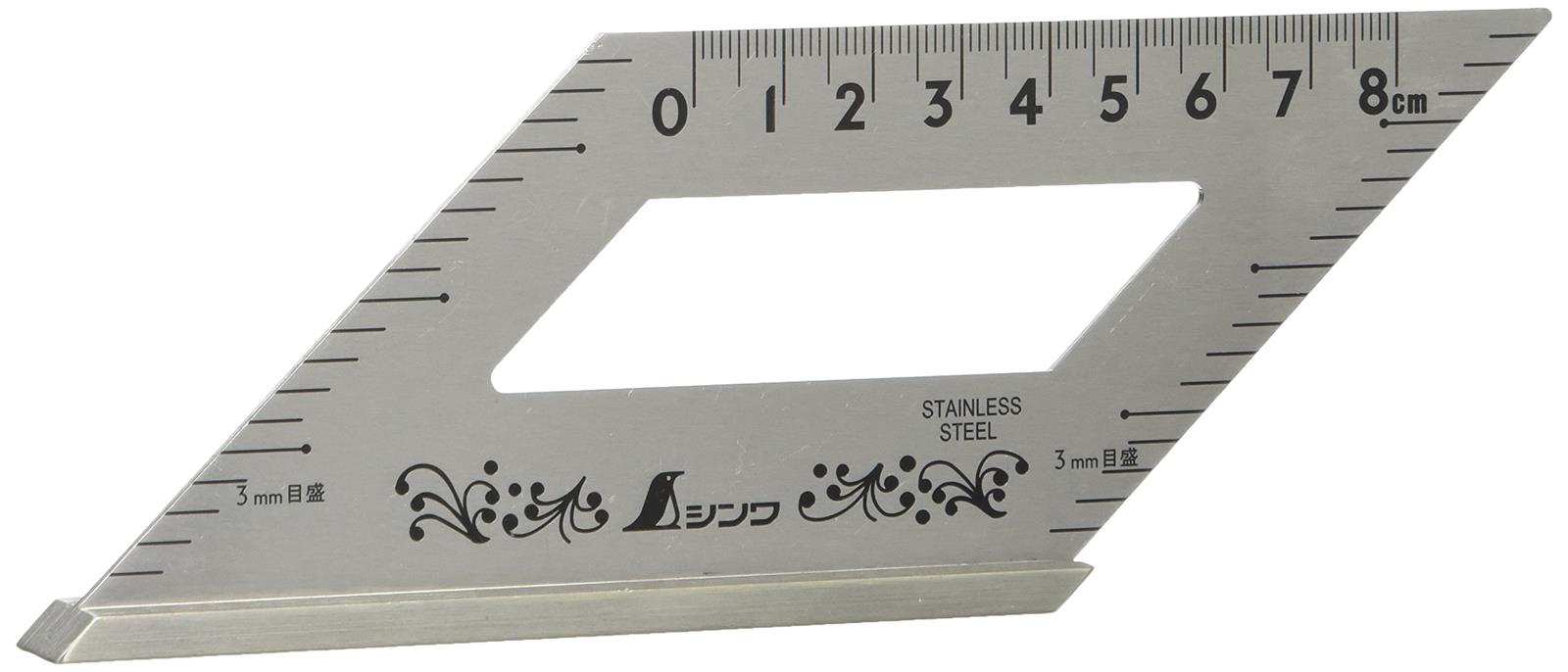 シンワ測定(Shinwa Sokutei) ステン止型定規 メモリツキ 62060