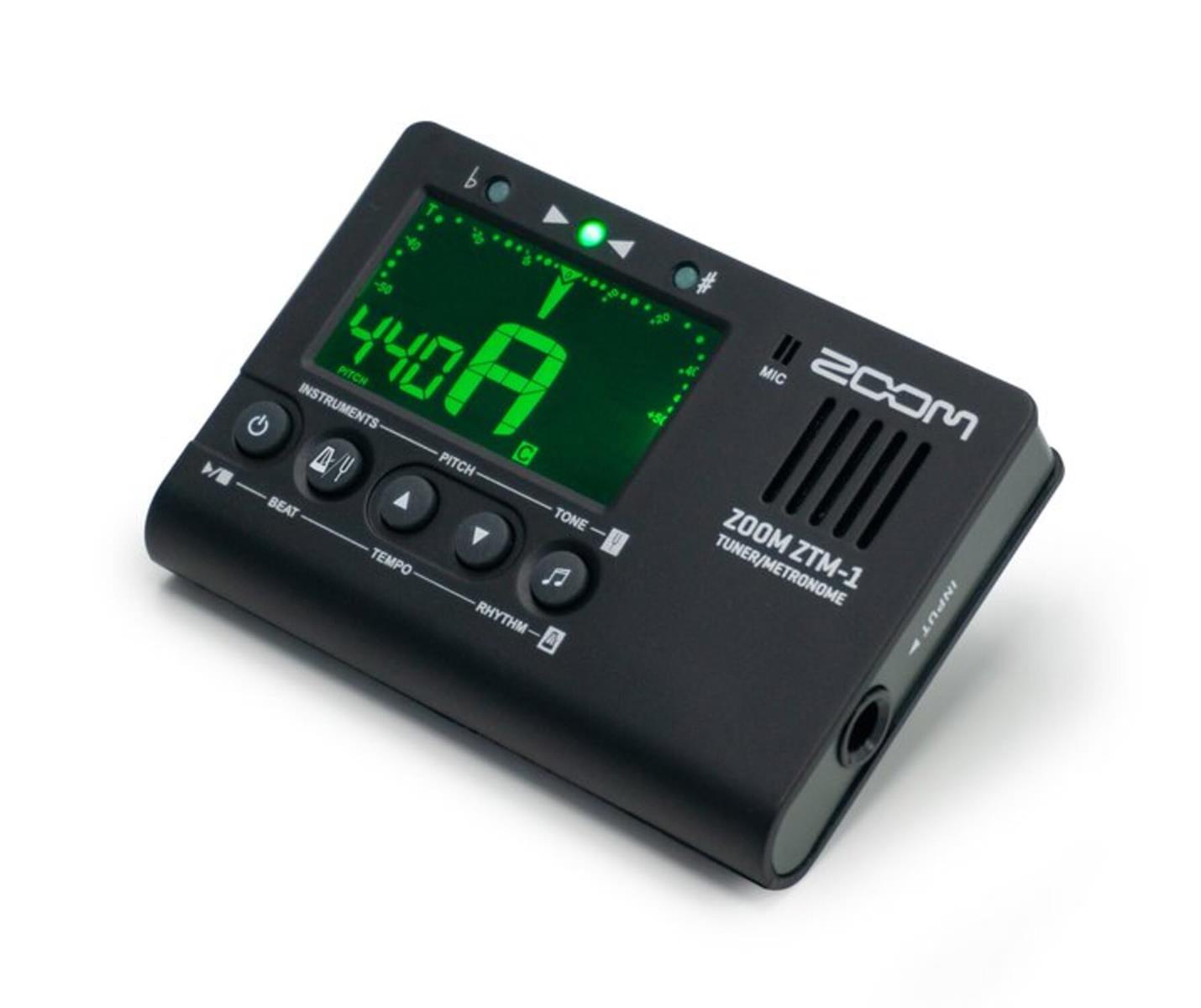 カラー：ブラック◆商品名：ZOOM ズーム ZTM-1 楽器用チューナー/メトロノーム 5種類のチューナーモード付クロマチック、ギター、ベース、ウクレレ、バイオリン アコースティック楽器のチューニングに便利なコンタクトマイク付属高精度クロマチックチューナー機能と、多彩なリズムを鳴らせるメトロノーム機能を統合。エレクトリック楽器用の標準フォーン入力アコースティック楽器のチューニングに便利なコンタクトマイク付属内蔵マイクで手軽にチューニング可能ピッチレンジ：430Hz～450Hz5種類のチューナーモード：クロマチック、ギター、ベース、ウクレレ、バイオリン