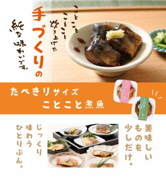 【送料無料】食べきりサイズ・ことこと煮魚セット<めぐみ>レンジで手づくりの味※北海道・中国・四国・九州へは送料500円を要します。煮魚惣菜無添加レンジ対応個食冷凍中元歳暮ギフトのし対応