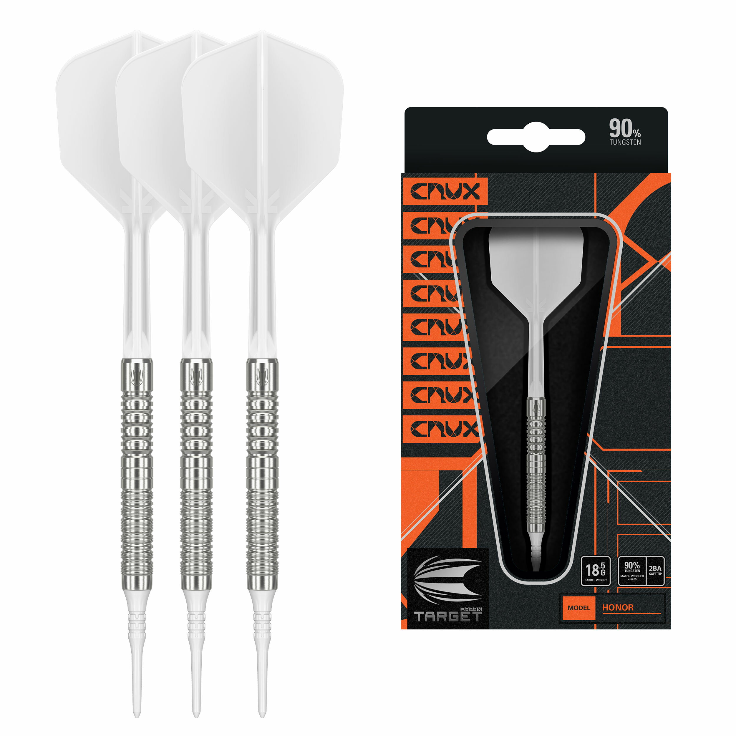 新品CRUX JPN HONOR 18.5G 2BA SOFT TIP DARTS（クラックス オナー ソフトチップ）