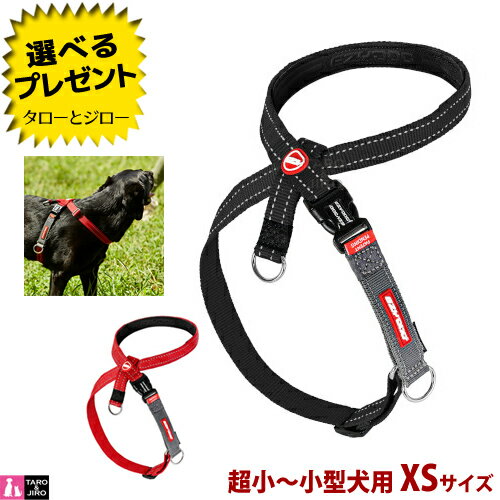 イージードッグ 犬用 胴輪 クロスチェックハーネス XSサイズ 超小～小型犬用 全2色(ブラック/レッド) 胴周り30～41cm【取り寄せ】【返品/交換不可】