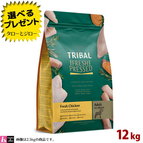 乐天商城 - 【ポイント10倍】【選べるおまけ付】トライバル 犬用 フレッシュチキン ドライフード 12kg×1袋 ドッグフード