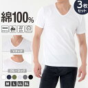 【店内全商品ポイント10倍！4/27 9:59まで！】【あす楽】【SET】綿100％インナー3枚セット メンズ インナー Vネック クルーネック