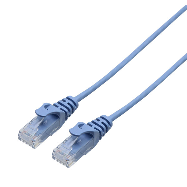 LANケーブル CAT6 5m ストレート スリムケーブル ライトブルー CBC6-S050-BL ポスト投函便 送料無料