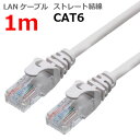 LANケーブル CAT6 1m ストレート カテゴリー6 ランケーブル つめ折れ防止 スリムコネクタ 1年保証 TARO 039 S ライトグレー CBC6-010-LG