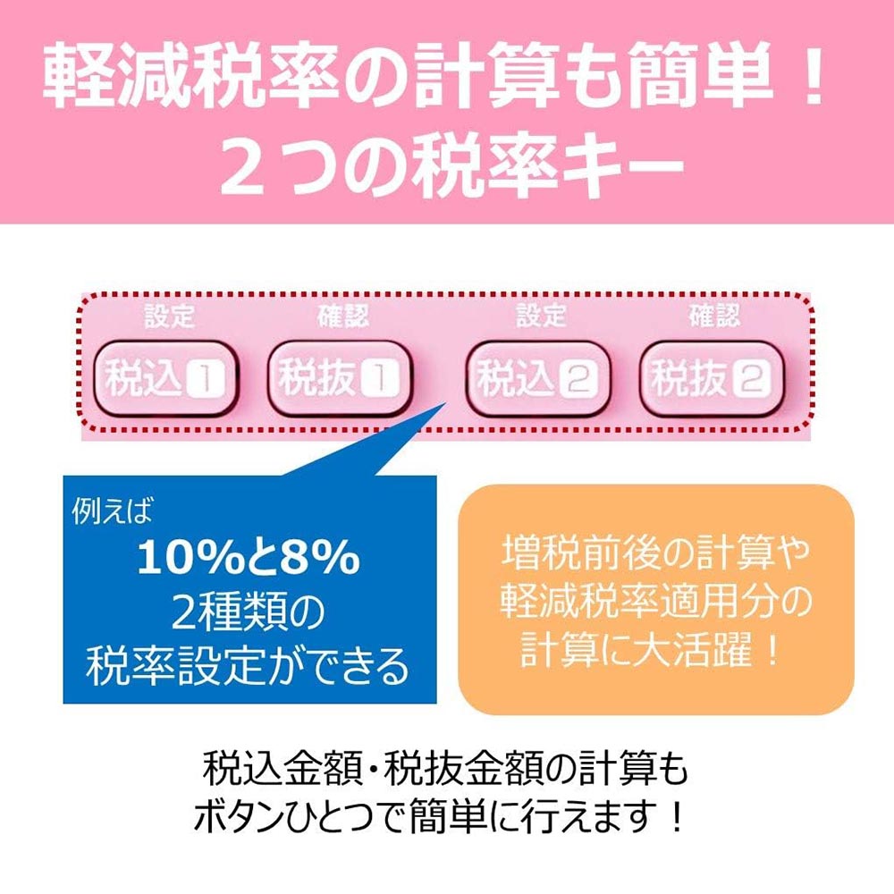 キヤノン canon カラフル電卓 10桁 ストロベリーピンク ミニミニ卓上サイズ W税機能搭載 LS-100WT-SP