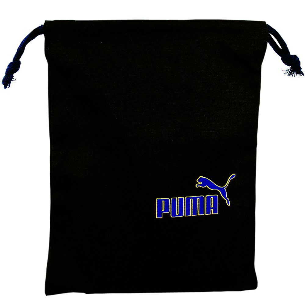 プーマ[PUMA] 巾着袋 Mサイズ ブラック×ブルー [体操着入れ プール用品入れ] クツワ 687PM [送料無料]