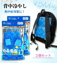 背中冷やし 涼みま専科 背中汗対策グッズ 2個セット 冷却グッズ 背中 冷やす 冷却 冷やし ひんやり 冷たい 冷える リュック ランドセル 熱中症対策 暑さ対...