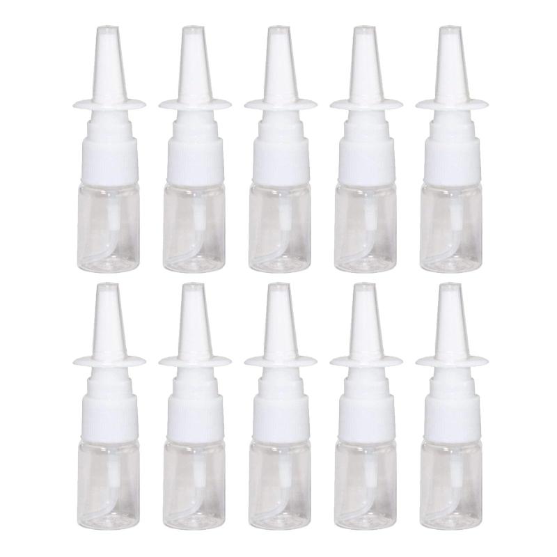 サムコス 点鼻スプレーボトル 垂直方向のスプレーボトル 10本入り 透明 プラスチック 空容器 詰め替え ..