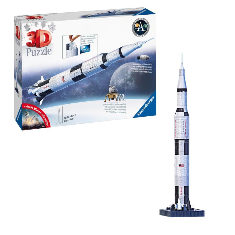 Ravensburger（ラベンスバーガー） 立体パズル 3Dパズル アポロ11号 サターンV型ロケット 440ピース 完成サイズ：高さ98.1cm 11545 7 対象年齢8歳～ 【パズル、3Dパズル、プレゼント（誕生日/クリス