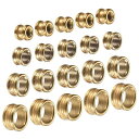 PATIKIL 1.4-3.8mm 溝付きセラミックガイドリング 20個 釣り竿修理キット 淡水塩水釣り用 ブラック