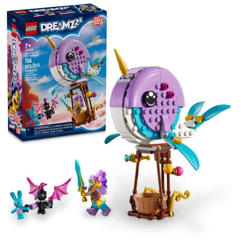 レゴ(LEGO) DREAMZzzz イジーのイッカク 熱気球 深海動物おもちゃ ぶんちゅうをグリムスポーンから救う 変身クジラフィギュア 子供用 バニー おもちゃ 男の子と女の子 7歳以上 71472