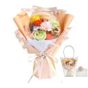 CUAMORYU ソープフラワー 花束 造花 バラ 誕生日 プレゼント 女性 ギフト 人気 母の日 ローズ 花束 退職 敬老の日 お祝い 花 ボックス メッセージカード付き1箱