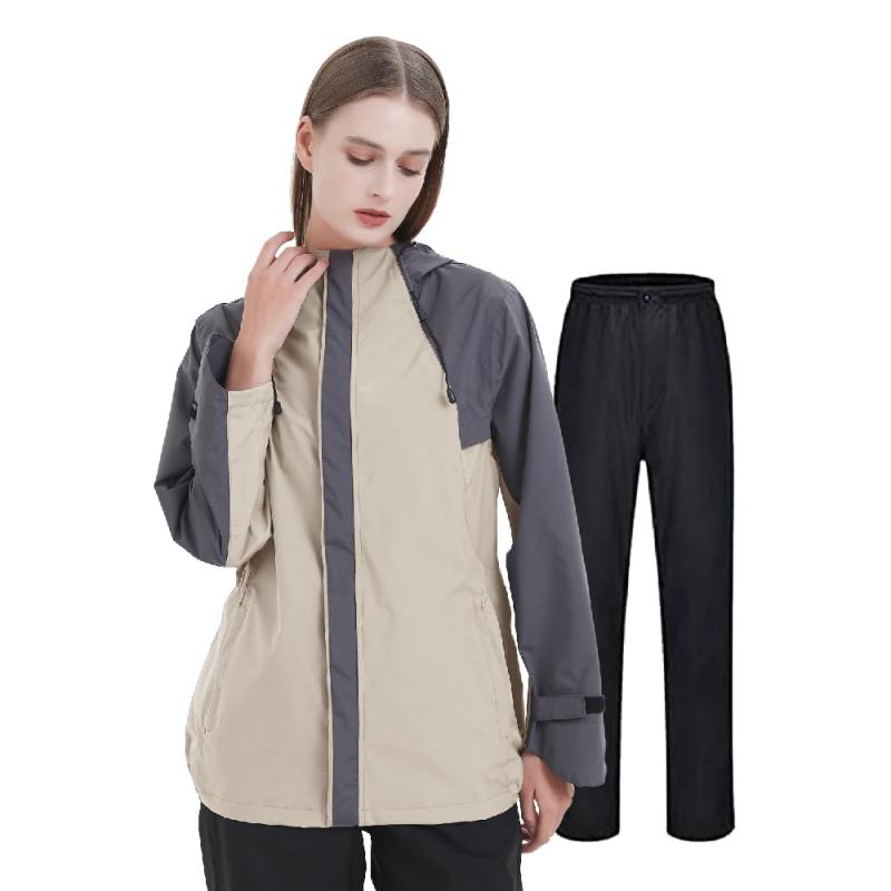 [TopKylin] レインコート レディース レインウェア 上下 セット レインスーツ ゴルフ カッパ 雨具 ウイ..