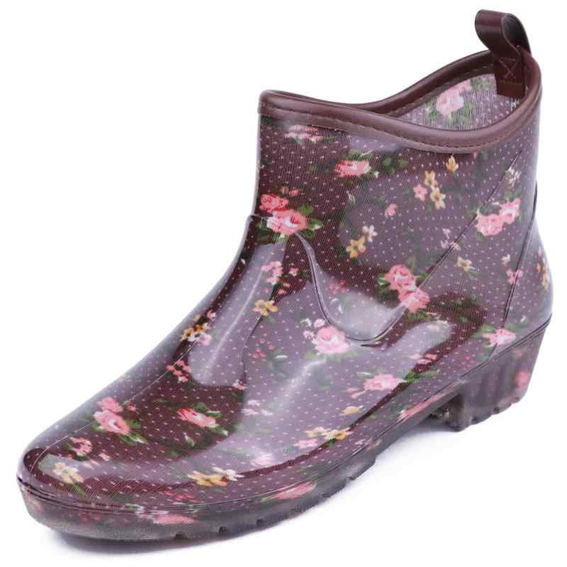 [リナ] レディース 長靴 レインブーツ ショート丈 ガーデニング 庭仕事 アウトドア バスブーツ お風呂 ..