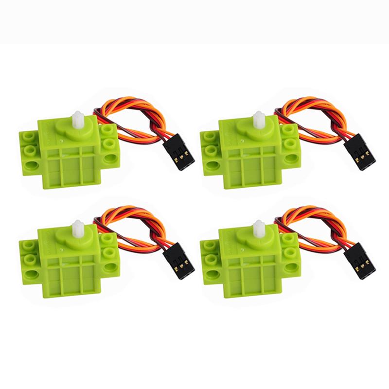 4つのGeekservo Servoプログラマブル360°連続回転サーバー(bitレゴ対応)DIY技術構築ブロック[Geekservoサーバ]プログラム可能です;最大端数is 500g.cmです;働作電圧:3.3-6.0Vです;保護クラス:...