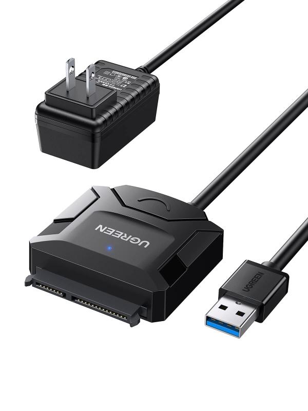 SONY - UGREEN SATA USB変換ケーブル sata usb 変換アダプター USB3.0接続 2.5/3.5インチ 6TB HDD/SSD用 電源アダプター付き UASP対応 6Gbps転送速度