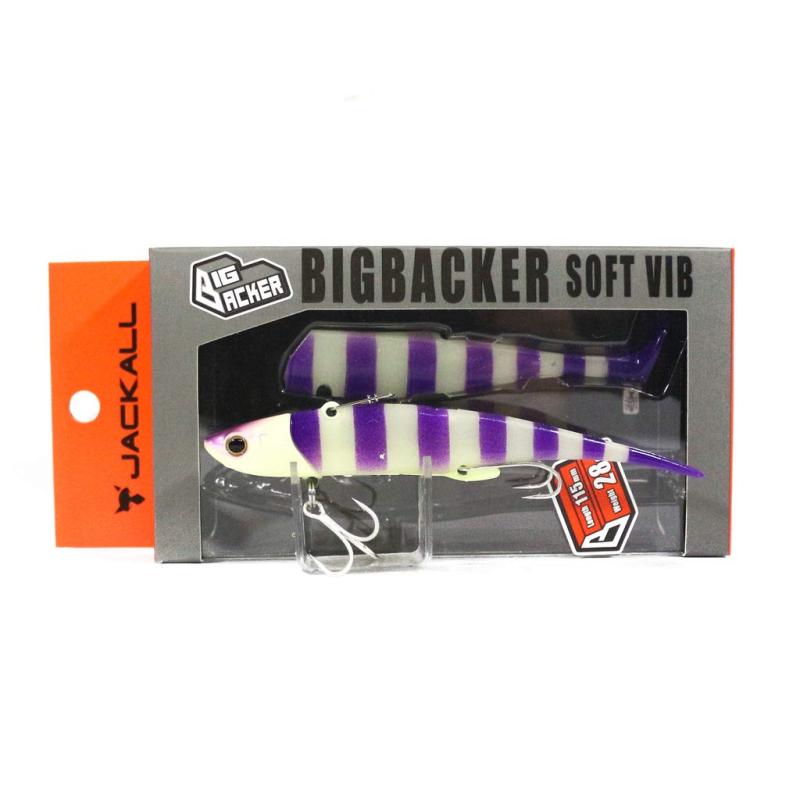 JACKALL(ジャッカル) ルアー ビッグバッカー ソフト バイブ 28g 太刀魚パープルグローストライプ.