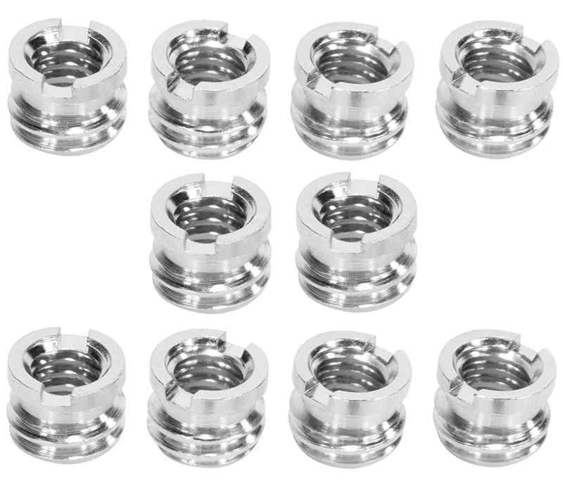 TSUCIA 10個セット 3/8-1/4 変換 ネジ アダプター 3/8インチ ⇔ 1/4インチ ネジ径 変換 雲台 マウント ..