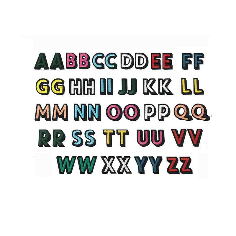YFFSFDC アルファベット A-Z 刺繍ワッペン 52枚セット アイロン アルファベット アップリケ ワッペン 幼稚園 保育園 かわいい 刺しゅう..