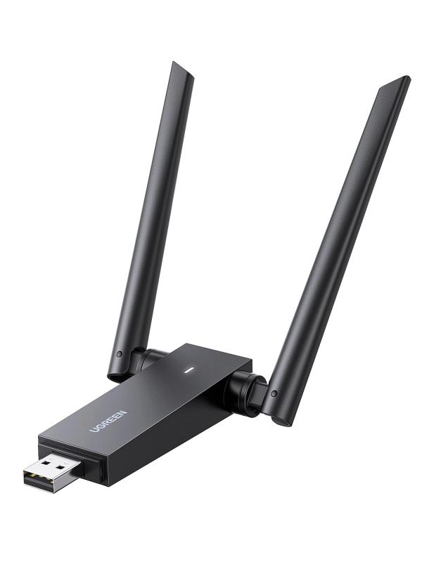 UGREEN WiFi 無線LAN子機 WiFi USB 無線アダプター AC1300 867Mbps/400Mbps デュアルバンド 5dBiハイパワーデュアルアンテナ USB 3.0 高速転送 802.11ac/n/a/g/b技術 Windows 1
