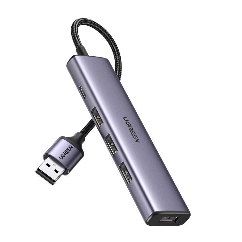 SONY - UGREEN USB3.0 ハブ 4ポート拡張 ノートPC/PS5/PS4/Xbox/Surfaceに適用 給電用USB-Cポート付き セルフ/バスパワー両対応 アルミケース 在宅勤務 ゲームに最適