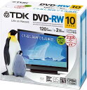TDK 録画用DVD-RW デジタル放送録画対応(CPRM) 1-2倍速 インクジェットプリンタ対応(ホワイト・ワイド) 10枚パック 5mmスリムケース DRW120DPWA10U(2)