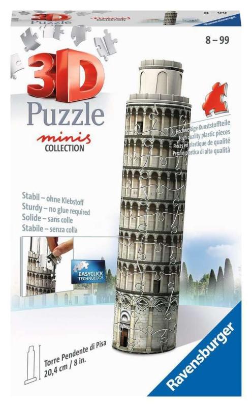 Ravensburger（ラベンスバーガー） 立体パズル 3Dパズル ピサの斜塔 ミニ 54ピース 完成サイズ：高さ20.4cm 11247 0 対象年齢8歳～ 【パズル、3Dパズル、プレゼント（誕生日/クリスマス）】