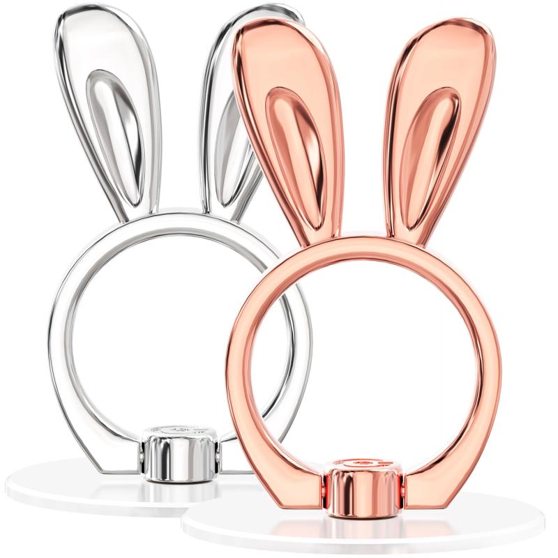 猫 透明 スマホリング ネコ 落下防止リング ホールドリング 薄型 スタンド 車載ホルダー 360回転 iPhone/Android各種他対応