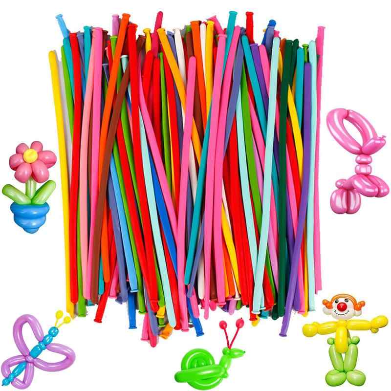 Selinear バルーンアート 100本セット 細長風船 誕生日 結婚式 クリスマス パーティー 縁日 お祭り 子..