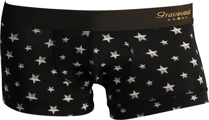 [グレイブボールト] Star Stads メンズ ローライズ ボクサーパンツ 男性 紳士 下着 クリスマス プレゼント スタースタッズ おしゃれ S シルバー 3052431