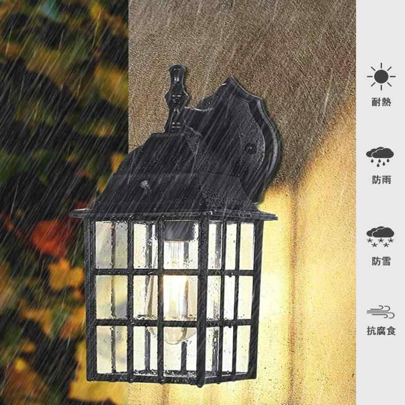 ALLUCK 玄関ライト ポーチライト 光感センサーライト明暗センサー 和風 屋外 防雨型照明器具 夜間自動点灯 ブラケットライト ウォールランプ 外灯おしゃれ マリンランプ レトロ風 ブラック