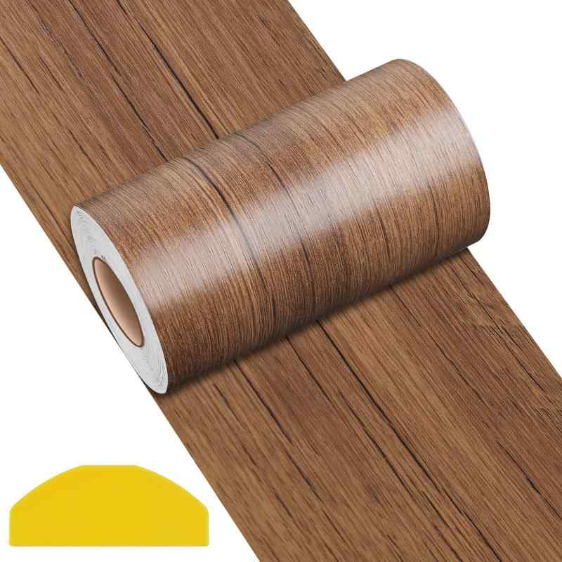 FINGOOO マスキングテープ 木目 厚手 長さ10M・道具付き インテリアテープ 木目調 強い粘着力 防水 多用途 壁 キッチン 扉 建具 窓枠